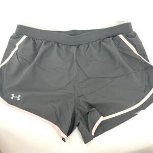 Under Armour Womens Running Shorts Size Large Charcoal Pink